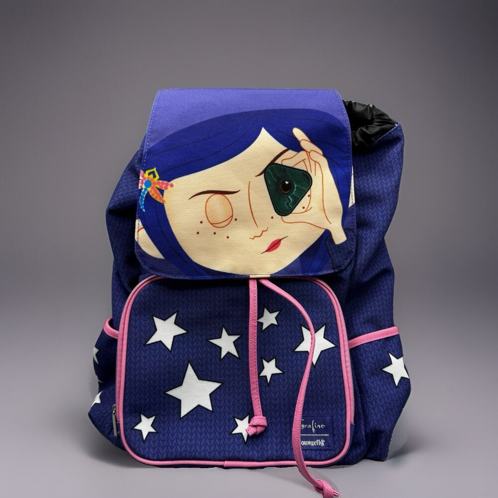 Loungefly Coraline 3D Seeing Eye Stone Rucksack Backpack NEW